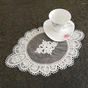 Table Mats Modern Embroidery Mat Coffee Tablemat Lace Tablecloth Christmas Party Birthday Wedding Decoration