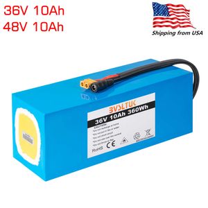 Escooter Ebike Battery Pack 36V 48V 10AH防水リチウムバッテリー250W 350W 500W 750Wスクーター自転車モーター電源