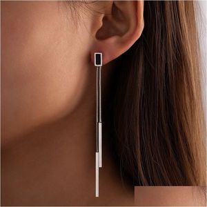 Dangle & Chandelier Vintage Long Square Drop Earrings For Women Thread Dangle Earring Fashion Jewelry Oorbellen Brincos Drop Dhgarden Otlsy