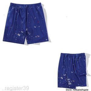 Men's Shorts American Fashion Brand Galleryes Depts Hand-painted Splash Printing Pure Cotton Terry Street 5-point Casual BA9L