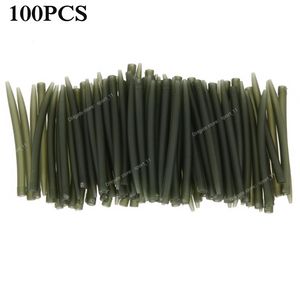100PCS Terminal Carp Fishing Anti Tangle Sleeves Connect with Fishing Hook Rubber Tip Tube Positioner Terminal Fishing Tackles FishingFishing Tools