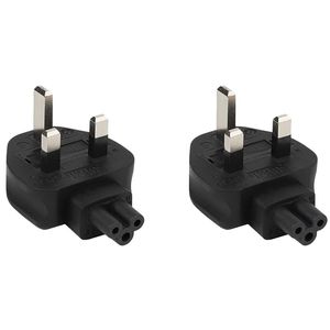 Cabo de alimentação plugue 2x reino unido 33 pinos macho para iec 320 c5 adaptador ac industrial conversor pesado 231117