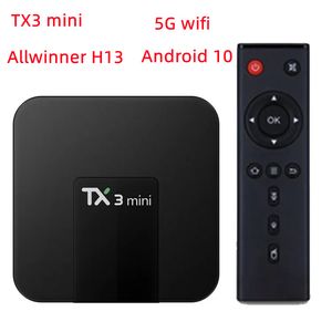 TX3 MINI Android 10.0 TV Box Allwinner H313 2.4G 5G WiFi 2GB RAM 16GB ROM Quad Core Smart TV Box 4K vs x96q x96 mini