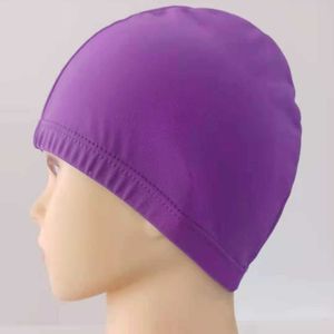 Swimming caps waterproof adult Men's hair care Elastic large Sports swimming pool cap P230531