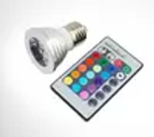 RGB Milti Color LED Spotlight Bombillas 3W E27 E14 GU10 GU5.3 BASE LIGHTING SPOT LIGHTS AC 85-265V مع وحدة تحكم عن بعد 16 ألوان