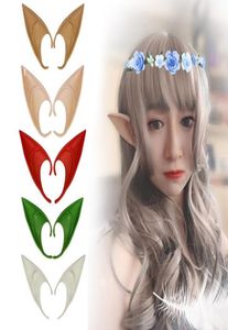 Dekoracja imprezy Lateks Wskazane fałszywe ucha Fairy Cosplay Masquerade Costume Akcesoria Anioł Elven Elf Ears Po Props Dorosy dzieci 1536978