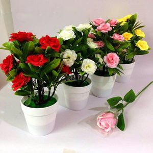 装飾的な花の花輪人工植物植物植物鉢植えの植木鉢ホームガーデンパーティーデコレーションデコレーションデコレーションコラティ