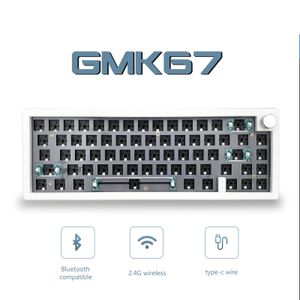 Keyboards GMK67 65 Gasket Bluetooth 2 4G Wireless swappable Customized Mechanical Keyboard Kit RGB Backlit 231117