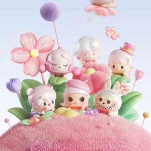 Blind Box Pop Bean Cherry Blossom Classic Lie Pront Posture Serie