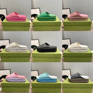 flatform pantofola designer sandalo donna wedgh tacco spesso scarpe estive di marca sandali casual da spiaggia classici pantofole da esterno di alta qualità stivaletti in vera pelle