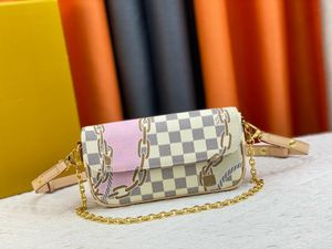 Designer Bag Women's Fashion Crossbody Bag Gold Chain embellished Mini shoulder bag Luxury Underarm bag Leather purse Coin purse