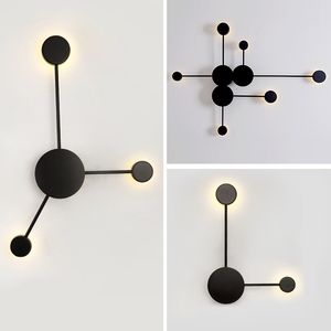 Postmodern vägglampa enkel led vardagsrum väggbelysning sovrum säng kreativ gånghotell utställning hall vägg lampor