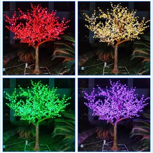 Ao ar livre cor rgb led flor de cerejeira lâmpada da árvore de natal 3m 3240 led bulds luz da árvore de natal para jardim paisagem festival decoração