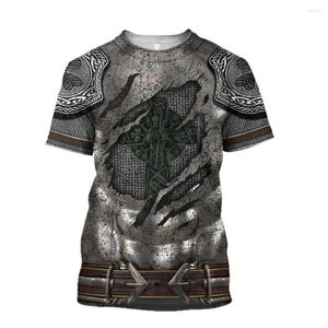 T-shirt da uomo Armatura Cavaliere Guerriero Cotta di maglia 3D Stampato da donna per uomo Estate T-shirt casual T-shirt a maniche corte Costumi Cosplay 02