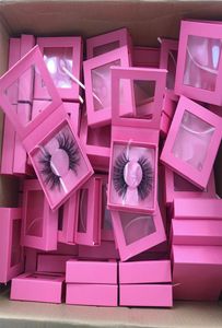 27mm 5D Mink Eyelashes with Pink Square Box Criss Cross Eyelashes Cruelty Mink Lashes Accept Private Label8530705