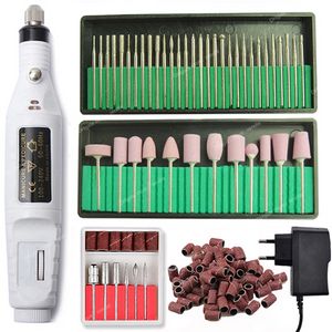 Professionell elektrisk nagelborrmaskin Pedicure Manicure Drill Set Milling Cutters Set Nail File 20000 rpm Poleringsutrustning Nagelverselektrisk manikyr