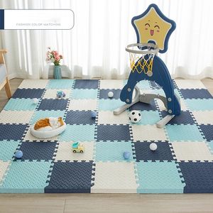 Play Mats 1624Pcs Baby EVA Foam Play Puzzle Mat Black and White Interlocking Exercise Tiles Floor Carpet And Rug for Kids Pad 30*30*1cm 230417