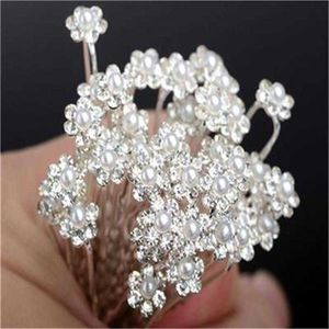 Hairpins 20PCS Wedding Bridal Pearl Hair Pins Flower Crystal hairpin Hair Clips Bridesmaid Jewelry Accessories W0417