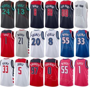 Print Basketball Deni Avdija Jersey 8 City Eugene Omoruyi 97 Danilo Gallinari 88 Landry Shamet 20 Bilal Coulibaly 0 Johnny Davis 1 Xavier Cooks 12 Statement Men Kids