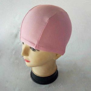 Swimming caps Good Elasticity Solid Color Unisex Cloth Swim Cap Quick Drying Nylon Material Adult Swimming Cap Delicate Fabric Portable P230418