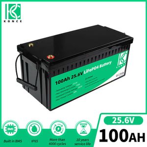 24V 100AH ​​LIFEPO4 Batteri Deep Cycle Rechargeble Litium Iron Phosfate LifePo4 Pack Inbyggda BMS för Home RV-båtar Golfvagnar