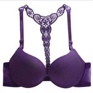 BHs Sexy BH Typ Y Stickerei Schöner Rücken Nahtlos Vorderschnalle Sammeln Push Up Damen BH Intime Bralette Dessous Dame P230417