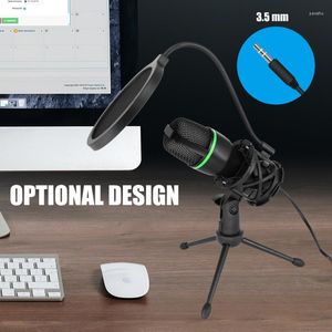 Mikrofonlar Mikrofon Stereo Bant USB 3.5mm Konnektör Tripod Profesyonel Kablolu YouTube podcast'lerinin canlı kaydı için Masaüstü