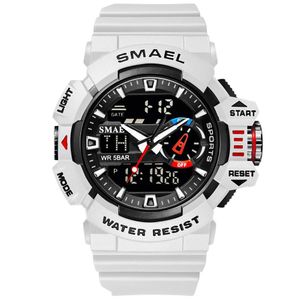 Wristwatches Men Sport Watch Dual Display Function Military Watches Waterproof 5Bar Rubber Alarm Digital Bracelet Wristwatch Dhgarden Otruw