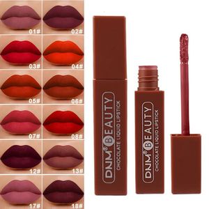 Lippenstift, Lippenstift, langanhaltend, Schokoladenglanz, matte Glasur, Creme, flüssiges Make-up, Schönheit, antihaftbeschichtet, wasserfest, kosmetisch, 231113