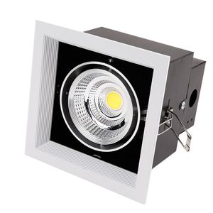 Dubbel fyrkantig dimbar led-downlights Takspotlight 10W 20W 30W AC85-265V Takinfällda lampor inomhusbelysning