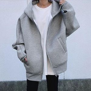 Kadın Hoodies Sweatshirtler Uzun Kapşonlu Sonbahar Kış Kılıçları Kollu Zipper Ceket Sıradan Kalın Sıcak Peluş Hoddies Sudaderas Conucha