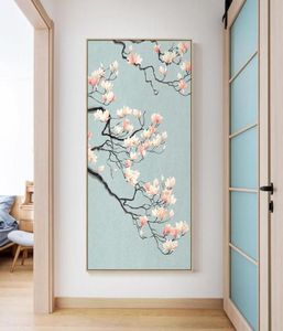 Obrazy Chińskie oryginalne płótno kwiatowe plakaty malarskie i druk Tranditional Decor Wall Art Pictures do salonu sypialnia A3295632