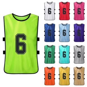 Outdoor TShirts 6PCS12PCS Adults Kids Quick Drying Basketball Football Jerseys Soccer Vest Pinnies Practice Team Training Sports Vest Team 230418