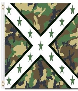 Professionell flaggtillverkare 90x150cm36x60inch 100d Polyester 3x5ft banner med metall grommets usa gröna kamouflage cross flag3808123