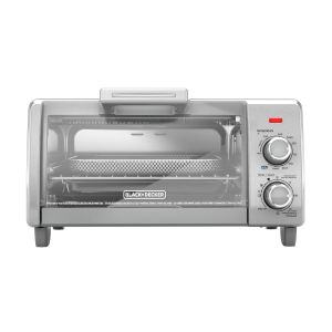 BLACK DECKER Crisp N Bake Air Fry 4 fette tostapane, argento nero