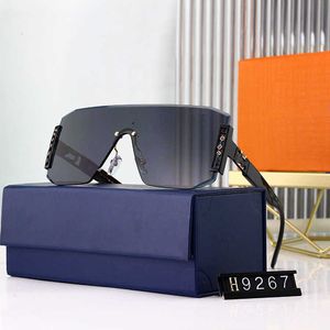 U designer de moda Lou Vut Luxury Luxury Cool Sunglasses 2023 Quatro folhas quadradas de uma peça versátil de óculos no exterior