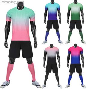 Collectable Children Football Jerseys Soccer Team T-shirt Shorts Suit Adult Professional Breathab Sports Suit Personality Customization Q231118