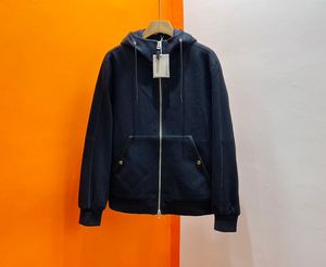 2023 Cappotto da lavoro casual alla moda in cotone con cerniera casual da uomo con cerniera in lana nuova Giacca versatile in stile designer di bassa qualità di lusso