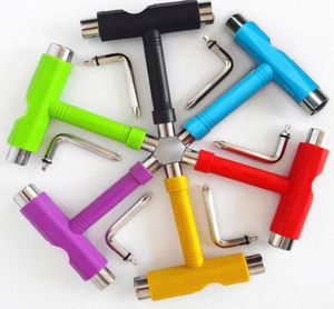 Hand Tools T shape Tool Board Skate Accessories Iron Spanner Plastic Multi Color Wrench8801985