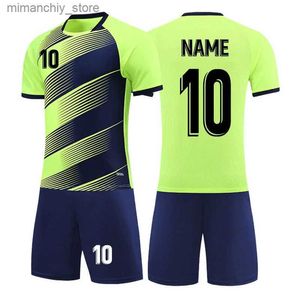 Collectable 2023 New Soccer Jerseys Men Custom Children Football Jersey Printed Shorts Soccer Training Dress Shirts Sports T-Shirt Suits Q231118