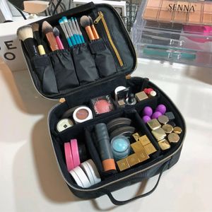 Cosmetic Bags Cases Quality Makeup Case Brand Travel Cosmetic Bag For Women's Portable Beauticia Female Make Up Storage Box Nail Tool Suitcases 231118