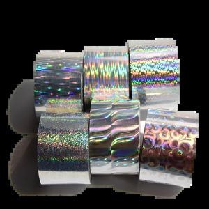 Stickers Decals 120M/roll Laser Clear Transfer Foil For Salon Holographic Broken Glass Stamping Nail Stickers Press On Paper 231117