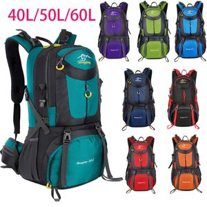 Ryggsäck 40L/50L/60L utomhus vattentäta väskor ryggsäck män bergsklättring sport ryggsäck vandring väska kvinnor väska camping resväska 230418