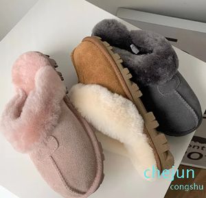 Botas chinelos de pele de castanha slides de pele de carneiro shearling tazz mulheres homens ultra mini plataforma tamancos camurça conforto inverno