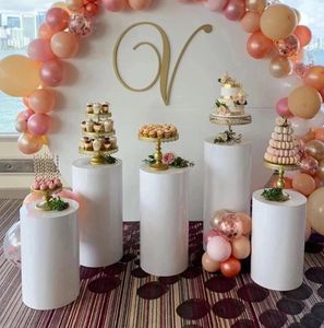 3 stücke Runde Zylinder Hochzeit Dekorationen DIY Urlaub Sockel Display Kunst Dekor Kuchen Rack Sockel Säulen Dessert Tisch F