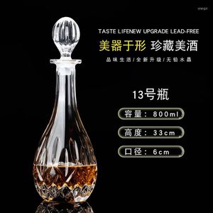 Hip Flasks European Style Flask Set Household Classic Glass Sealed Whisky Light Luxury Jar Flasque Alcool Table Supplies