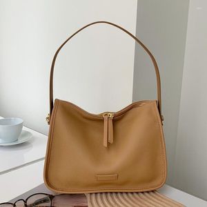 Evening Bags Lady's Genuine Leather Handbag Fashion Korean Style Underarm One Shoulder Bag Luxury Crossbody Women's Soft Cow