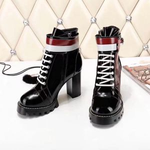 Designer Boots Lace-Up Boots High Quality Men Women Boots Real Leather Half Boot Classic Style Shoes Winter Fall Snow Boots Nylon Canvas Ankle Boot 06