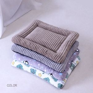 kennels pens Pet Sleeping Mat Warm Dog Bed Soft Fleece Pet Blanket Cat Litter Puppy Sleep Mat Lovely Mattress Cushion for Small Large Dogs 231117