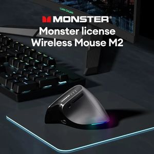 Mice Monster M2 2 4Ghz Wireless Vertical Mouse Computer Bluetooth Gaming Laptop Accessories for Windows With USB Receiver 231117